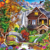 Masterpieces Puzzle Retreat Hidden Falls Cottage Puzzle 1,000 pieces