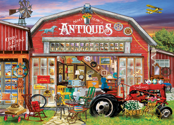 Masterpieces Puzzle Seek & Find Antiques for Sale Puzzle 1,000 pieces