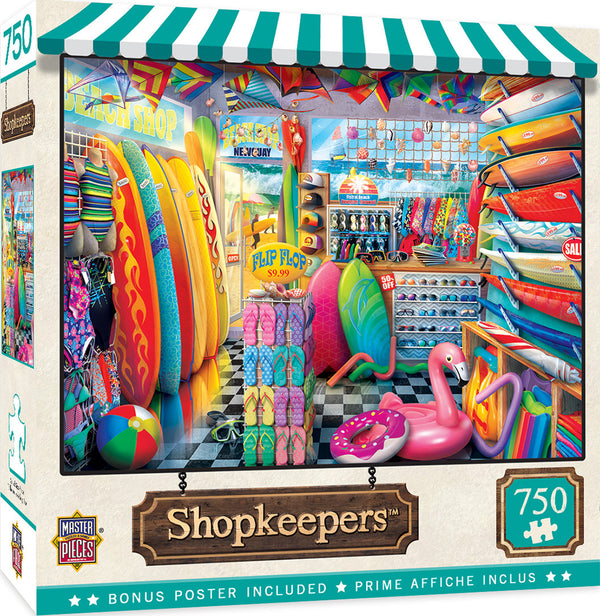 Masterpieces Puzzle Shopkeepers Beach Side Grear Puzzle 750 pieces