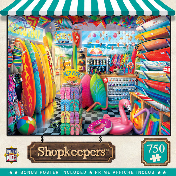 Masterpieces Puzzle Shopkeepers Beach Side Grear Puzzle 750 pieces