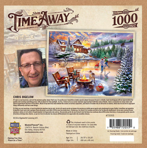 Masterpieces Puzzle Time Away An Evening Skate Puzzle 1,000 pieces