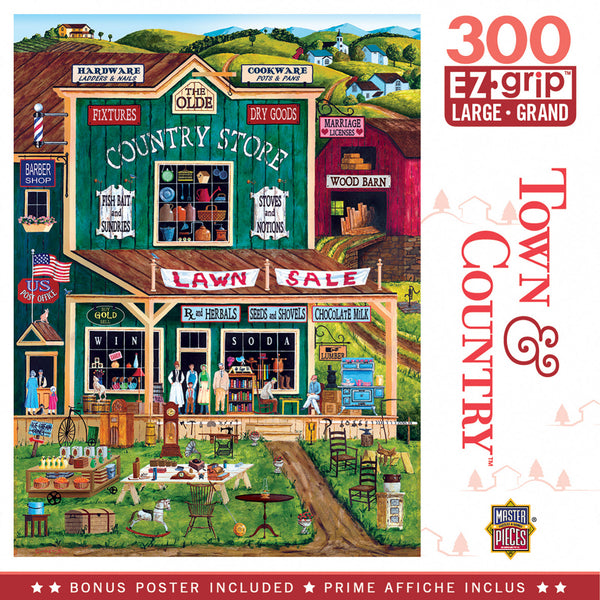 Masterpieces Puzzle Town & Country The Old Country Store Ez Grip Puzzle 300 pieces