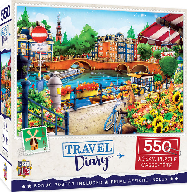 Masterpieces Puzzle Travel Diary Amsterdam Puzzle 550 pieces