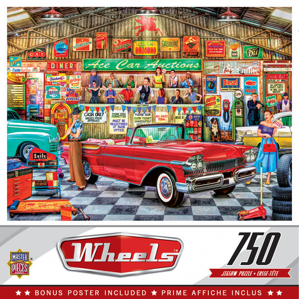 Masterpieces Puzzle Wheels the Auctioneer Puzzle 750 pieces