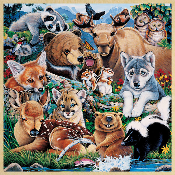 Masterpieces - Wood Fun Facts Forest Friends Jigsaw Puzzle (48 Pieces)