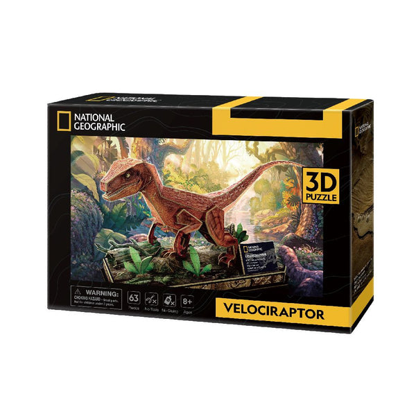 National Geographic - Velociraptor 3D Jigsaw Puzzle (63 Pieces)