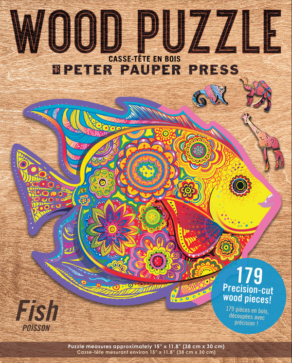 Peter Pauper Press - Fish Wood Jigsaw Puzzle (179 Pieces)