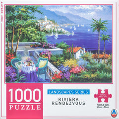 Arrow Puzzles - Landscape Series - Riviera Rendezvous - 1000 Pieces by Sharie Hatchett Bohlmann