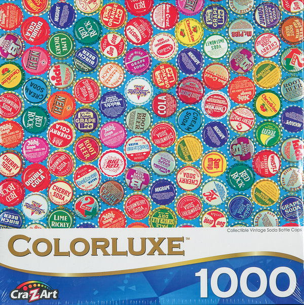 Colorluxe - Collectible Vintage Soda Bottle Caps 1000 Piece Jigsaw Puzzle