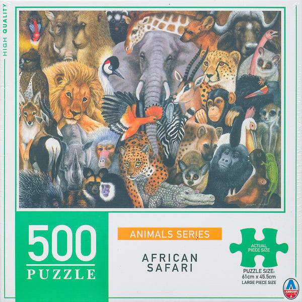 Arrow Puzzles - Animals Series - African Safari - 500 Piece Jigsaw Puzzle