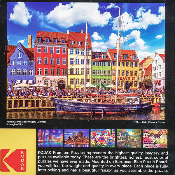Kodak Premium Puzzles - Nyhavn Canal, Copenhagen, Denmark Jigsaw Puzzle (1000 pieces)