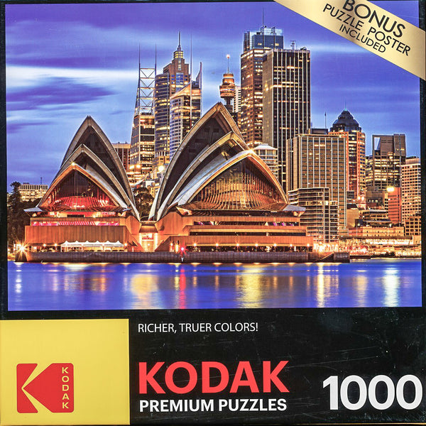 Kodak Premium Puzzles - Downtown Sydney Waterfront by Night, NSW Jigsaw Puzzle (1000 pieces)