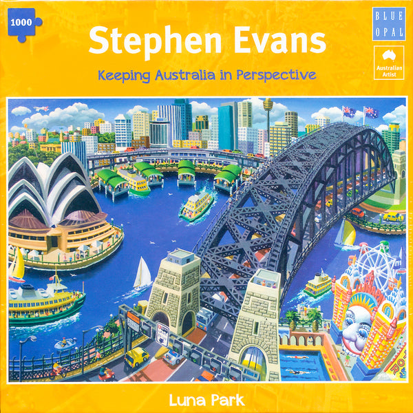 Blue Opal - Luna Park by Stephen Evans Jigsaw Puzzle (1000 Pieces)