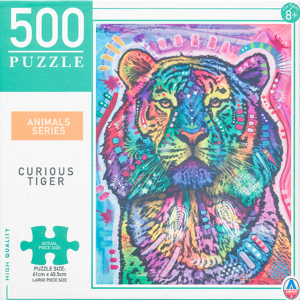 Arrow Puzzles - Animals Series - Curious Tiger by Dean Russo Jigsaw Puzzle (500 Pieces)