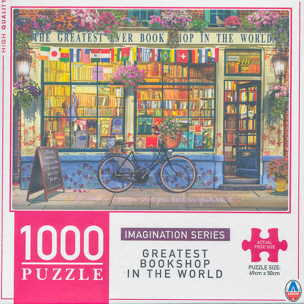 Arrow Puzzles - Imagination Series - Greatest Bookshop in the World by Garry Walton Jigsaw Puzzle (1000 Pieces)