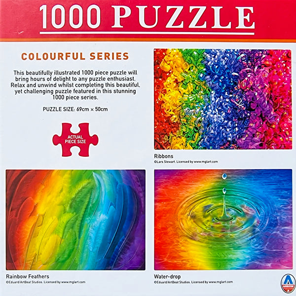 Arrow Puzzles - Colourful Series - Ribbons by Lars Stewart Jigsaw Puzzle (1000 Pieces)