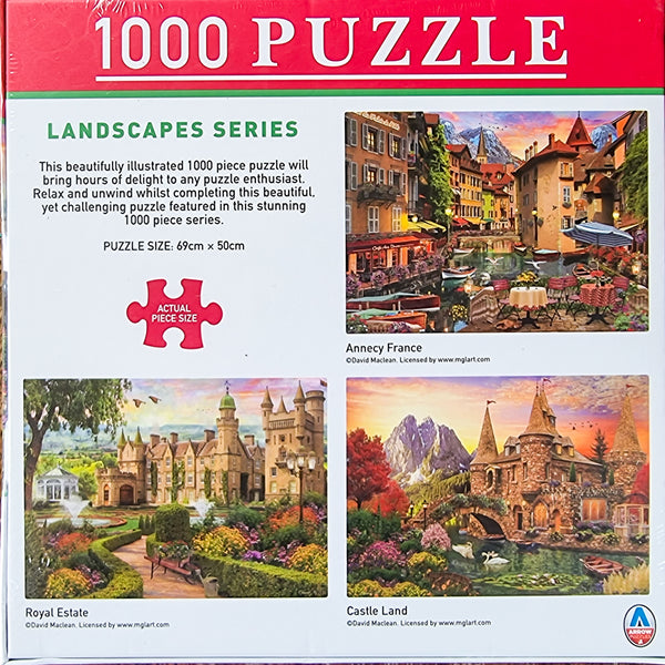 Arrow Puzzles - Landscape Series - Annecy France by David Maclean Jigsaw Puzzle (1000 Pieces)