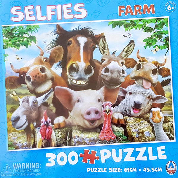 Arrow Puzzles - Selfies -  Farm by Howard Robinson 300 Piece Jigsaw Puzzle Large Piece