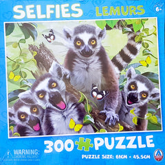 Arrow Puzzles - Selfies -  Lemurs by Howard Robinson 300 Piece Jigsaw Puzzle Large Piece