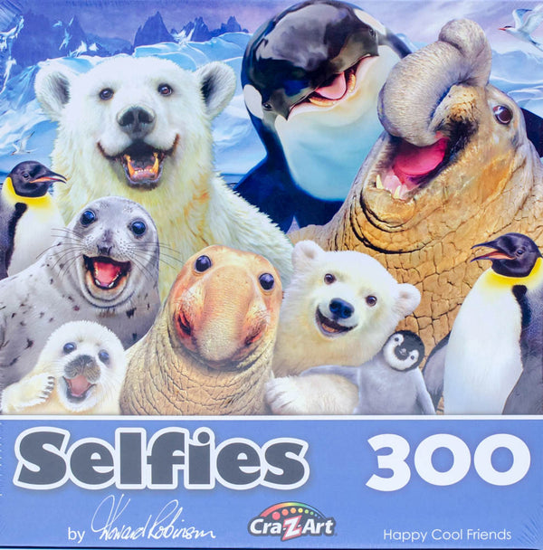 Selfies - Happy Cool Friends 300 Piece Jigsaw Puzzle by Howard Robinson