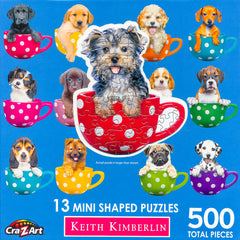 Cra-Z-Art - Mini Shaped  500 Piece Puzzles - 13 x Puppies