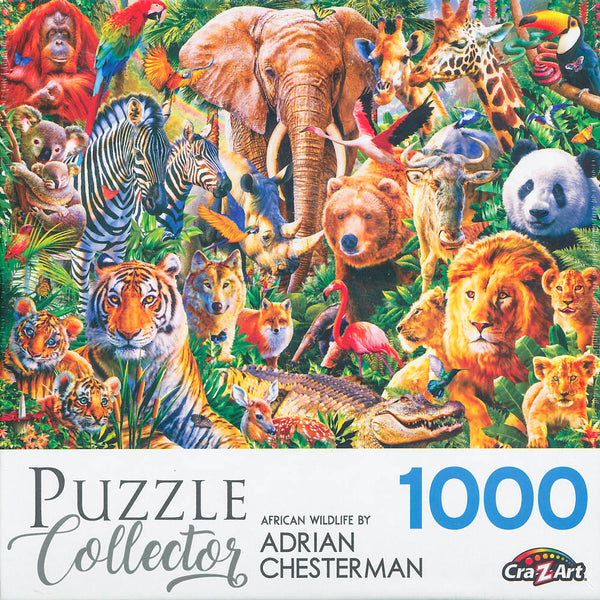 Puzzle Collector - African Wildlife 1000 Piece Jigsaw Puzzle by Adrian Chesterman