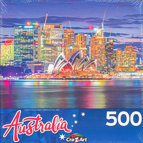 Australia -  Sydney City at Twilight, Cremorne Point, NSW 500 Piece Jigsaw Puzzle