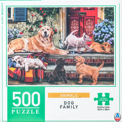 Arrow Puzzles - Animals - Dog Family - 500 Piece Jigsaw Puzzle