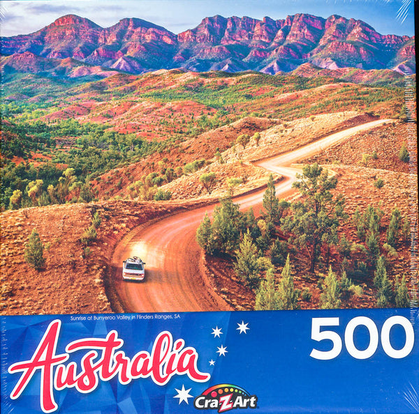 Australia -  Sunrise at Bunyeroo Valley in Flinders Ranges, SA 500 Piece Jigsaw Puzzle