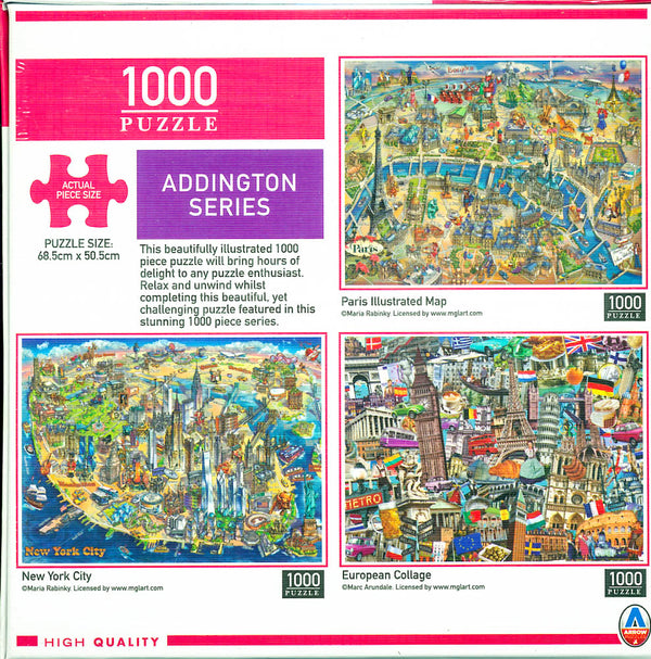 Arrow Puzzles - Addington Series - New York City - 1000 Pieces