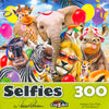 Selfies - Happy Zoo Pals at the Beach 300 Piece Jigsaw Puzzle by Howard Robinson