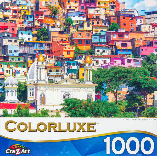 Colorluxe - Colorful Houses, Guayaquil, Ecuador 1000 Piece Jigsaw Puzzle
