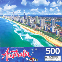 Australia - Aerial View of Gold Coast, Queensland 500 Piece Jigsaw Puzzle