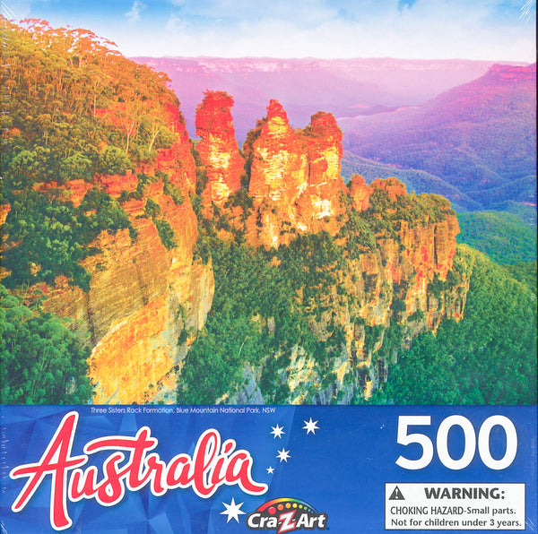Australia -  Three Sisters, Blue Mountain, NSW 500 Piece Jigsaw Puzzle