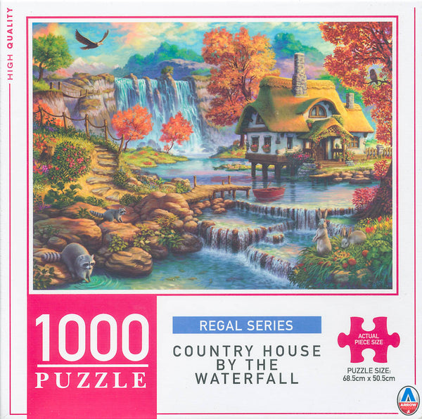 Arrow Puzzles - Regal Series - Country House by the Waterfalls - 1000 Pieces