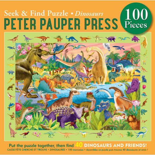 Peter Pauper Press - Dinosaurs Seek & Find Jigsaw Puzzle (100 Pieces)