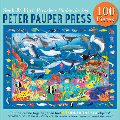 Peter Pauper Press - Under the Sea Seek & Find Jigsaw Puzzle (100 Pieces)