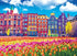 Kodak Premium Puzzles - Traditional Old Buildings & Tulips in Amsterdam, Netherlands 1500 piece